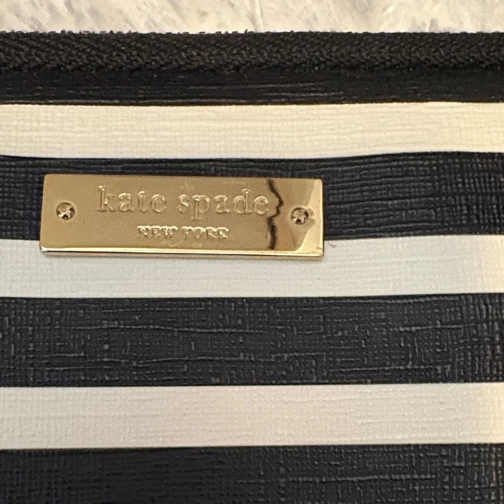 kate spade Black and White Striped Tablet Sleeve